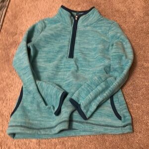 Light blue half zip no hood sweatshirt
